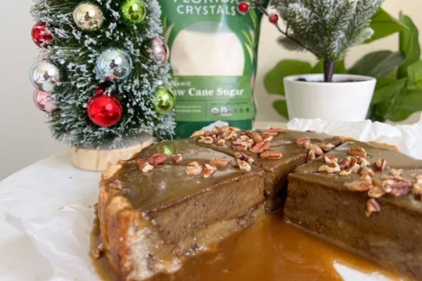 Vegan Gingerbread Caramel Cheesecake | Florida Crystals